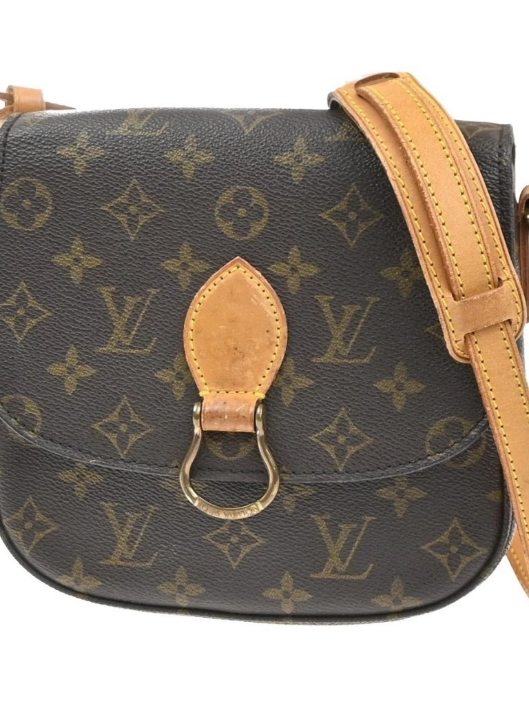 Louis Vuitton Saint Cloud Mm Shoulder Bag Monogram Leather Brown M51243 31ma461